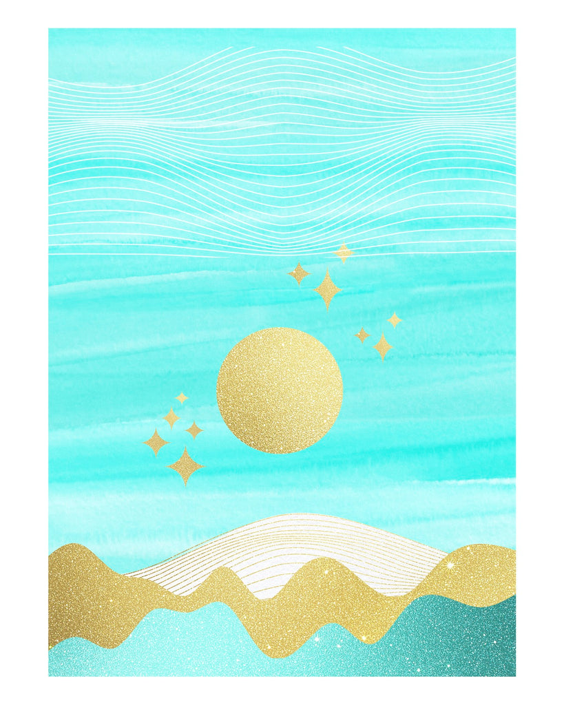 Gold Sun Print
