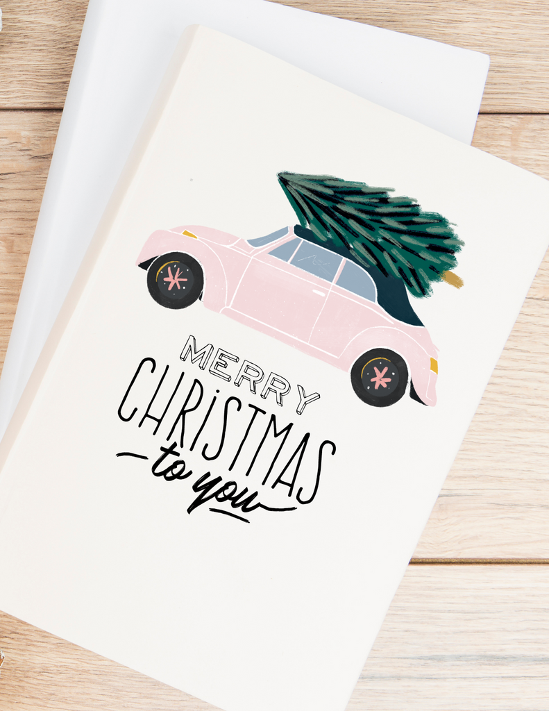 VW BUG CHRISTMAS CARD