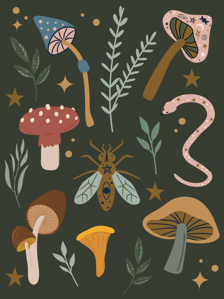 Mushroom Garden Sticker Sheet