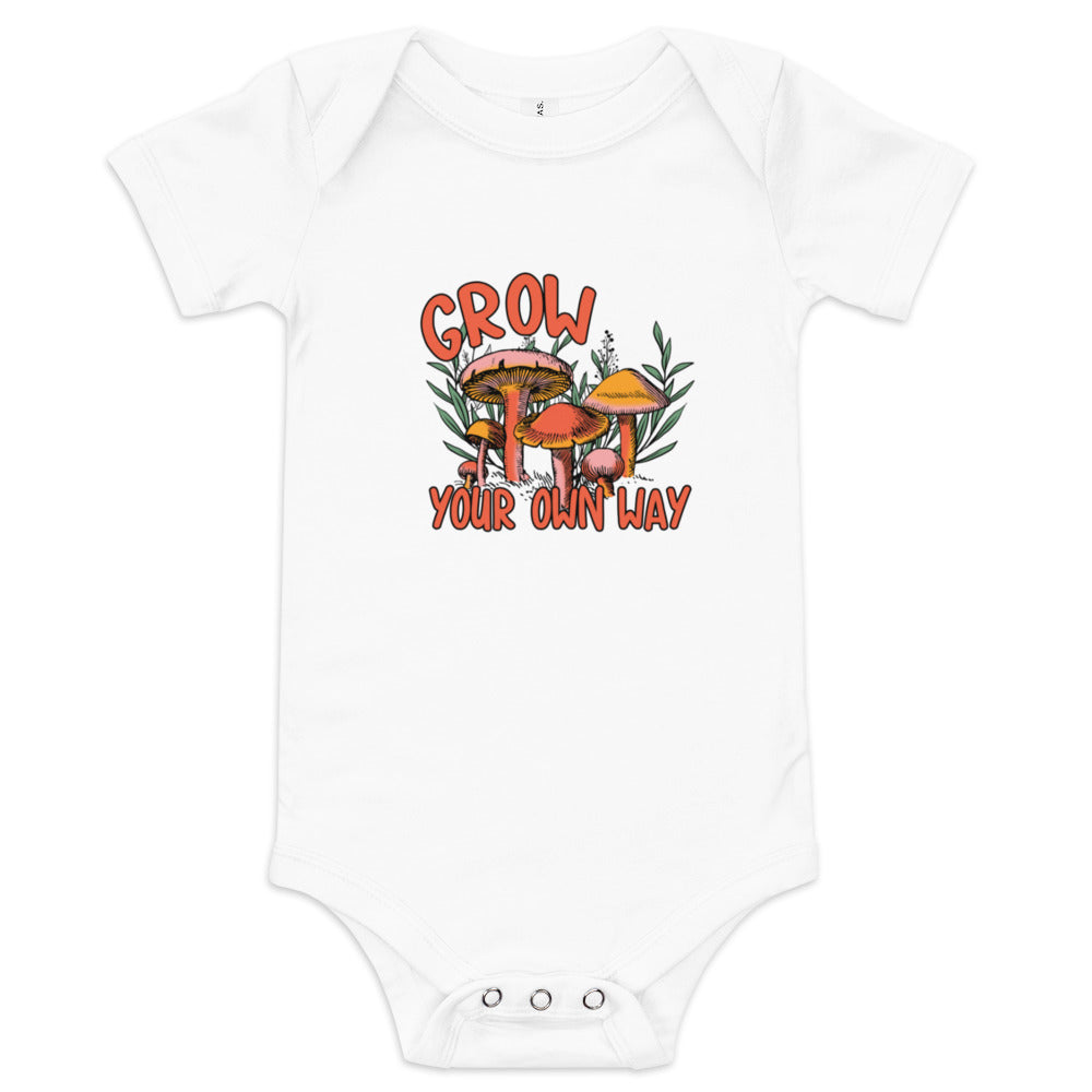 Baby short sleeve one piece- Grow Your Own Way
