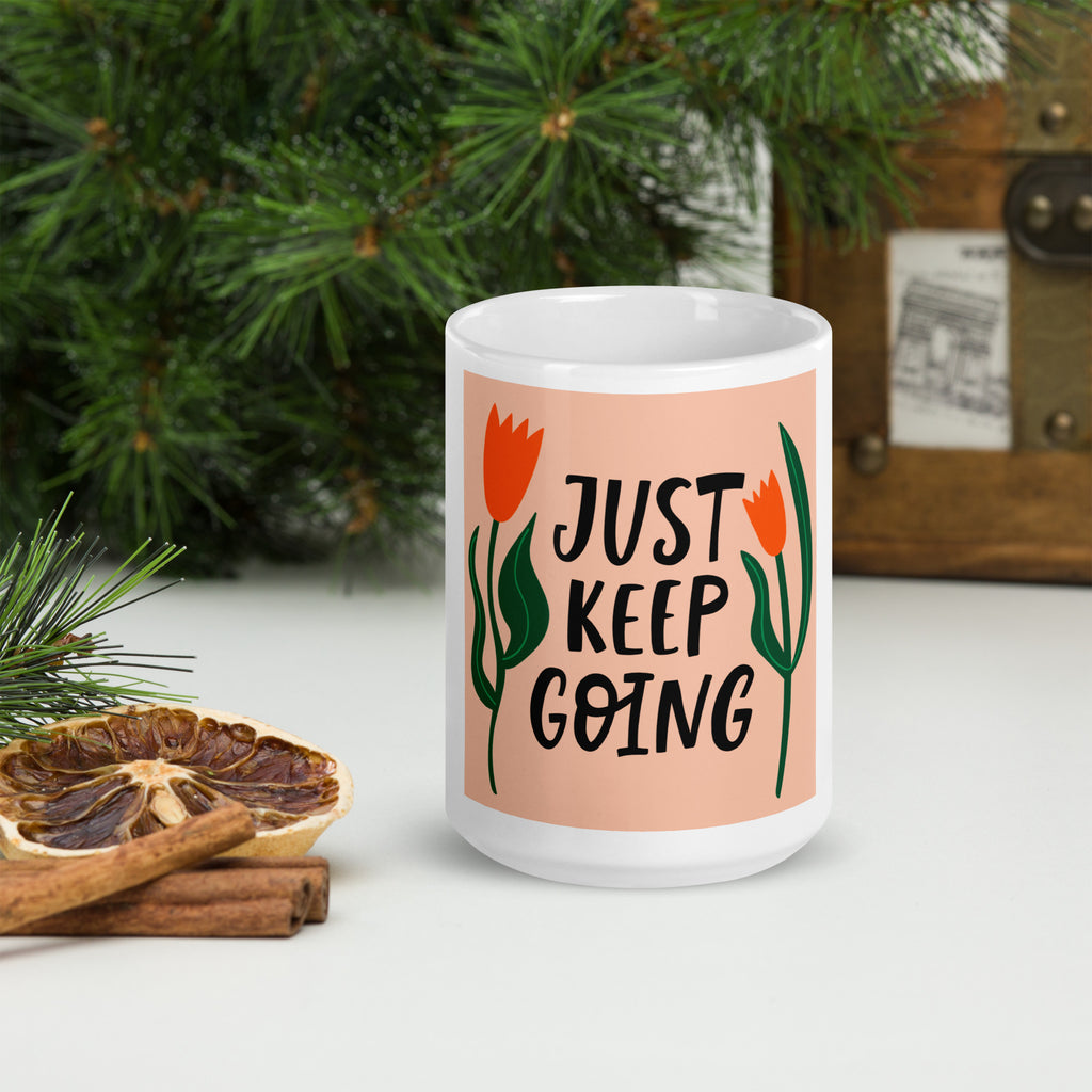 White glossy mug