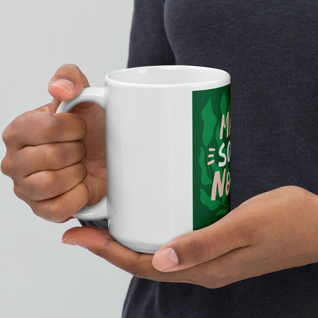 White glossy mug